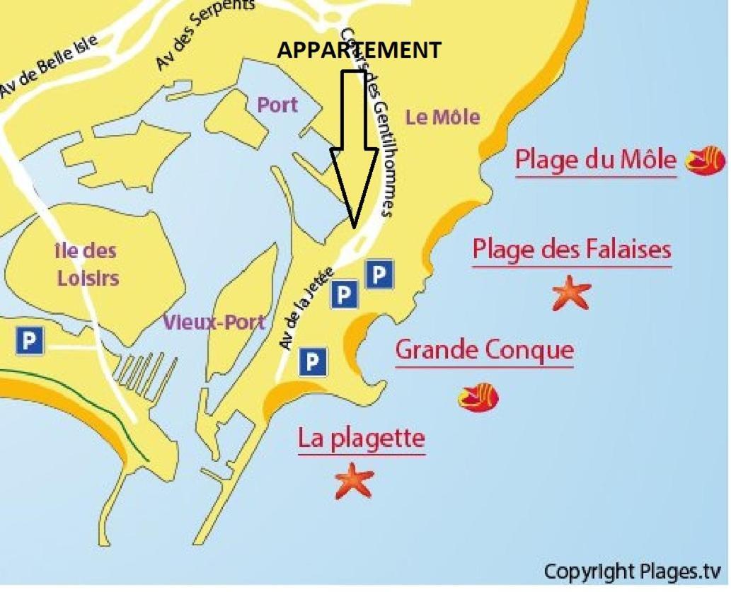 شقة Cap D'Agde 300M Plage Du Mole,Vue Port,Parking,Lave Linge,Piscine المظهر الخارجي الصورة